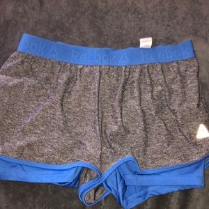 Light grey with blue trim